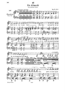 Die Allmacht (The Almighty), D.852 Op.79 No.2: Для низкого голоса и фортепиано by Франц Шуберт