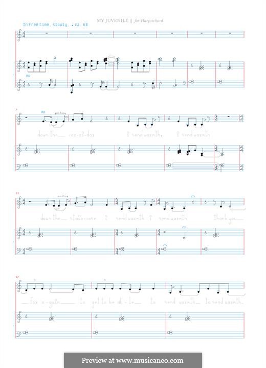 My Juvenile (Bjork): For voice and harpsichord by Amund Bjorklund