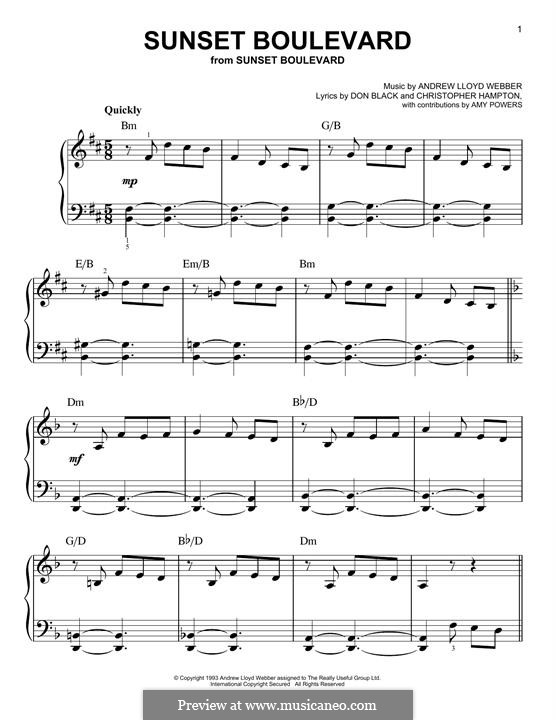 Sunset Boulevard: Для фортепиано by Andrew Lloyd Webber