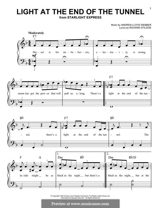 Light at the End of the Tunnel: Для фортепиано by Andrew Lloyd Webber