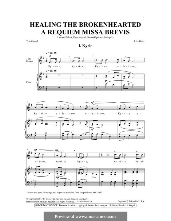 Healing the Brokenhearted (A Requiem Missa Brevis): SSA by Lita Grier