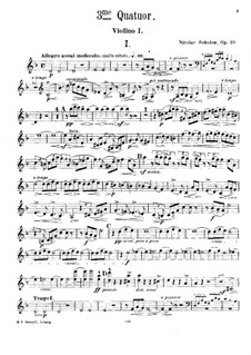 Струнный квартет No.3 ре минор, Op.20: Скрипка I by Николай Соколов