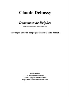 No.1 Дельфийские танцовщицы: For harp by Marie-Claire Jamet by Клод Дебюсси
