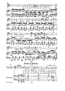 Trost in Tränen (Consolation in Tears), D.120: Для низкого голоса и фортепиано by Франц Шуберт