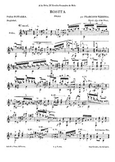 Rosita. Polka: Для гитары by Франсиско Таррега