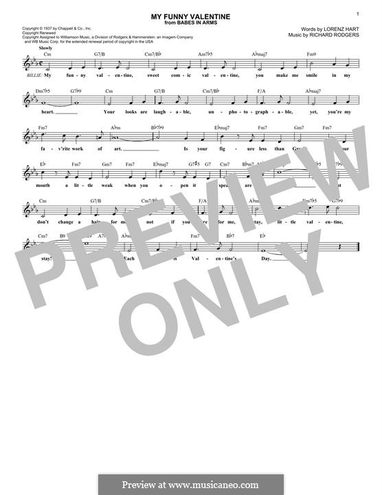 My Funny Valentine: Мелодия by Richard Rodgers