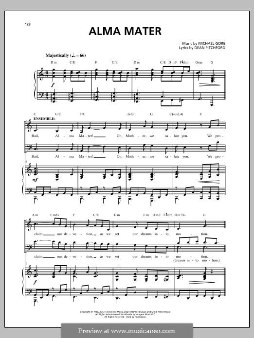 Carrie: The Musical: Alma Mater by Michael Gore