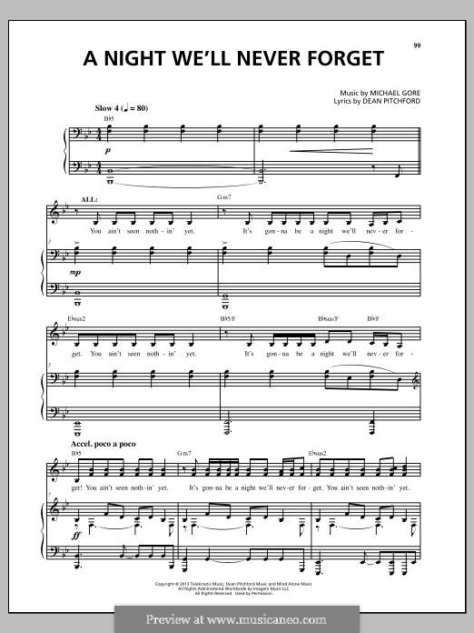 Carrie: The Musical: A Night We'll Never Forget by Michael Gore