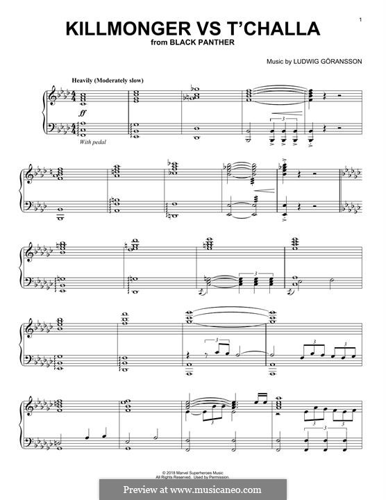 Killmonger Vs T'Challa: Для фортепиано by Ludwig Goransson