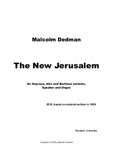 The New Jerusalem, MMV20: The New Jerusalem by Malcolm Dedman