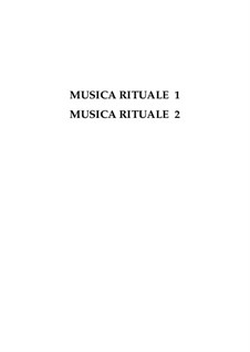 Musica rituale per flauto e pianoforte: Musica rituale per flauto e pianoforte by Marco Ciannella