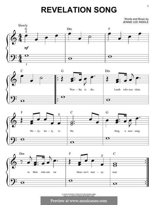 Revelation Song (Passion): Для фортепиано by Jennie Lee Riddle