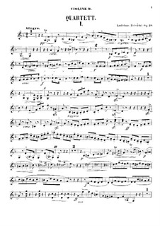 Струнный квартет фа мажор, Op.28: Скрипка II by Владислав Желеньский