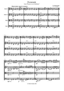 Прогулка I: Для струнного квартета by Модест Мусоргский