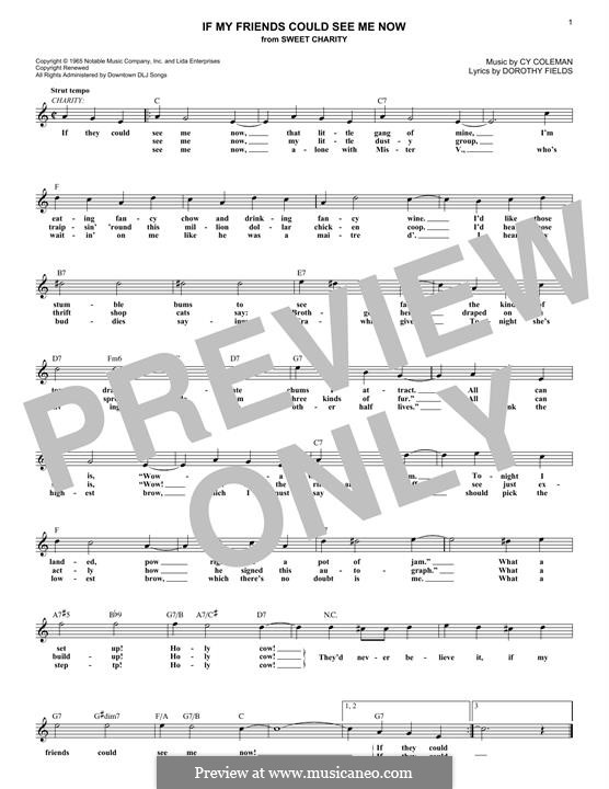 If My Friends Could See Me Now (from Sweet Charity): Мелодия by Cy Coleman