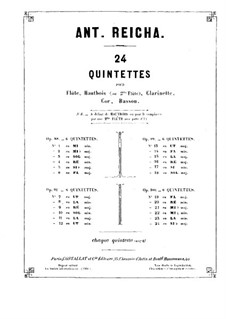 Квинтет для духовых инструментов фа мажор, Op.100 No.1: Партия гобоя by Антон Рейха