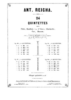 Квинтет для духовых инструментов фа мажор, Op.100 No.1: Партия кларнета by Антон Рейха
