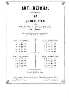 Квинтет для духовых инструментов ми-бемоль мажор, Op.100 No.3: Партия фагота by Антон Рейха