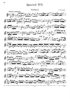 Струнный квартет No.6 ля минор: Скрипка I by Луиджи Керубини