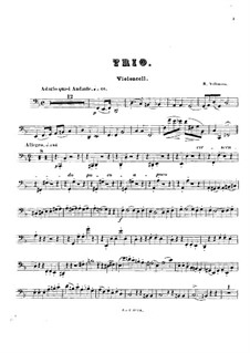Фортепианное трио No.1 фа мажор, Op.3: Партия виолончели by Роберт Фолькманн