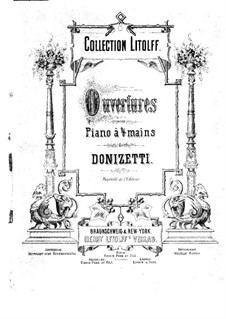 Увертюры к операм: Увертюры к операм by Гаэтано Доницетти