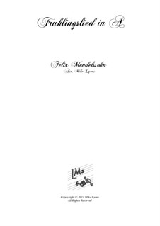 Песни без слов, Op.62: No.6 Spring Song, for brass quintet by Феликс Мендельсон-Бартольди