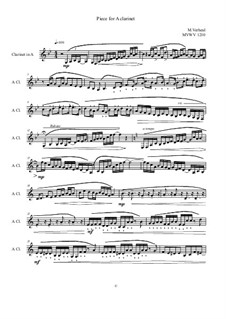 Piece for Ab clarinet, MVWV 1210: Piece for Ab clarinet by Maurice Verheul