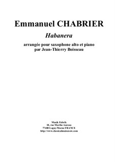 Хабанера: Для саксофона альта и фортепиано by Эммануэль Шабрие