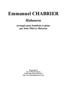 Хабанера: Для гобоя и фортепиано by Эммануэль Шабрие