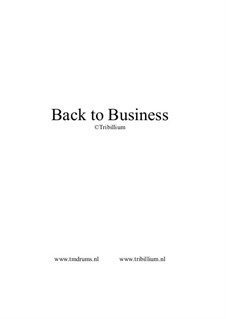 Back to Business – score and parts: Back to Business – score and parts by Remco op den Dries