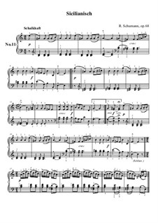 No.11 Сицилийская песенка: Для фортепиано by Роберт Шуман