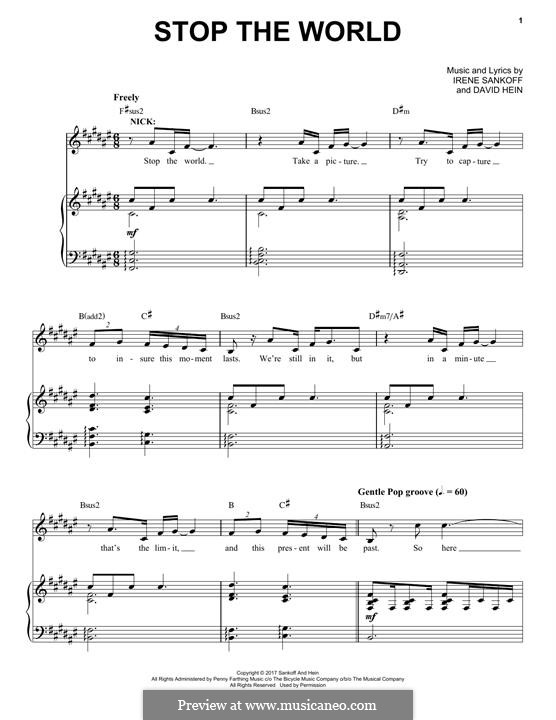 Stop the World: Для голоса и фортепиано by Irene Sankoff, David Hein