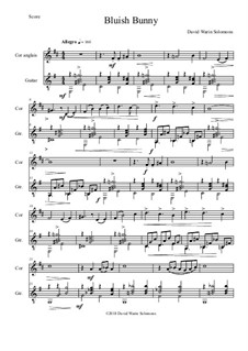 Bluish Bunny: For cor anglais and guitar by Дэвид Соломонс