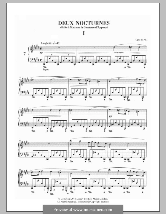 Ноктюрны, Op.27: No.1 in C Sharp Minor by Фредерик Шопен