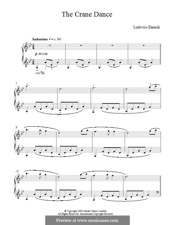The Crane Dance: Для фортепиано by Ludovico Einaudi