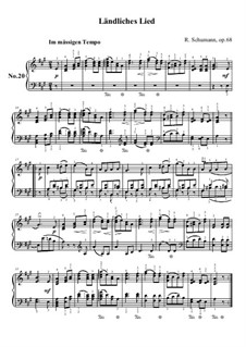 No.20 Деревенская песня: Для фортепиано by Роберт Шуман