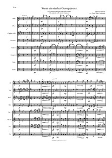 Fest- und Gedenksprüche, Op.109: No.2 If a strong armed man guards his palace, for wind quartet and string quartet (lower basses) by Иоганнес Брамс