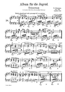 No.28 Воспоминание: Для фортепиано by Роберт Шуман