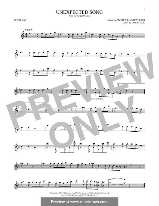 Unexpected Song: Для тенорового саксофона by Andrew Lloyd Webber