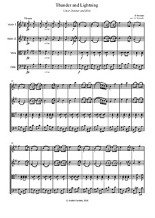 Гром и молния, Op.324: Для струнного квартета by Иоганн Штраус (младший)