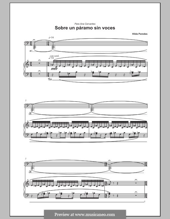 Sobre Un Páramo Sin Voces: Для фортепиано by Hilda Paredes