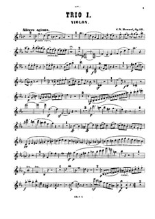 Фортепианные трио, Op.12, 22, 35, 65, 83, 93, 96: Партии скрипки by Иоганн Непомук Гуммель