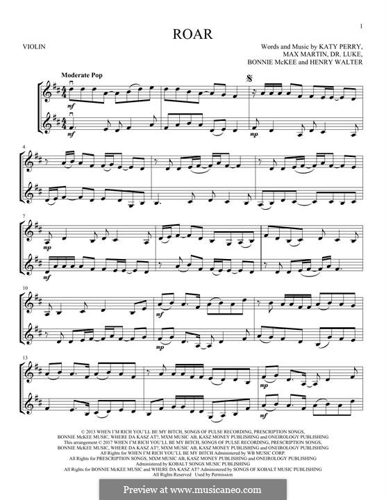 Instrumental version: Для двух скрипок by Bonnie McKee, Katy Perry, Lukas Gottwald, Max Martin, Henry Russell Walter