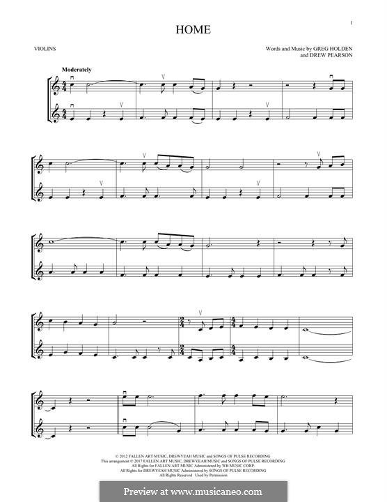 Home: Для двух скрипок by Phillip Phillips