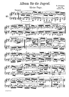 No.40 Маленькая фуга: For piano by Роберт Шуман