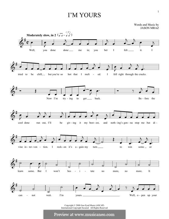 I'm Yours: Мелодия by Jason Mraz