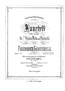 Струнный квартет No.2 ля минор, Op.31: Скрипка I by Фридрих Гернсхайм