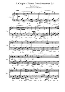 Соната для фортепиано No.2 си-бемоль минор, Op.35: Lento by Фредерик Шопен
