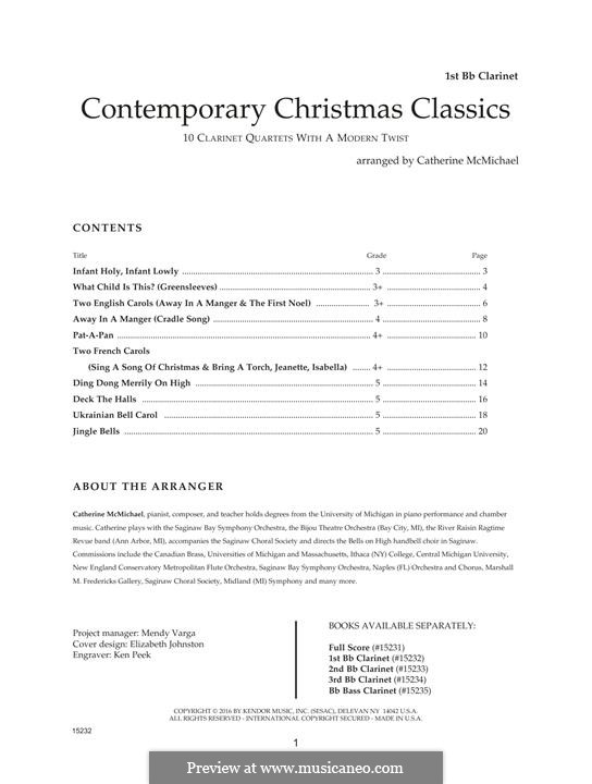 Contemporary Christmas Classics: 1st Bb clarinet by folklore