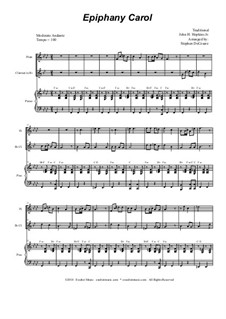 Epiphany Carol: Duet for flute and Bb-clarinet by folklore, John H. Hopkins Jr.